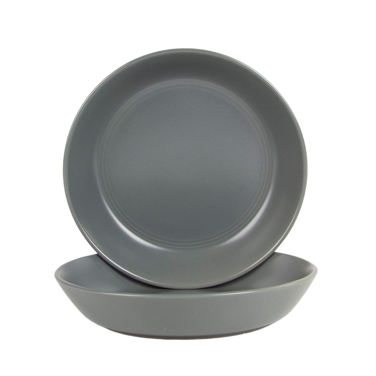 Double Line 8.25" Salad Plate, Set of 6, Cobalt Blue