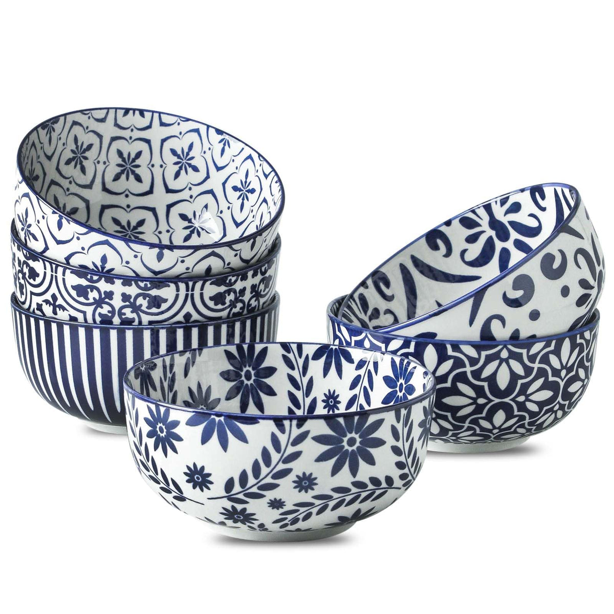Soup Bowls, 28 Ounce Ceramic Cereal Bowls Set of 6
