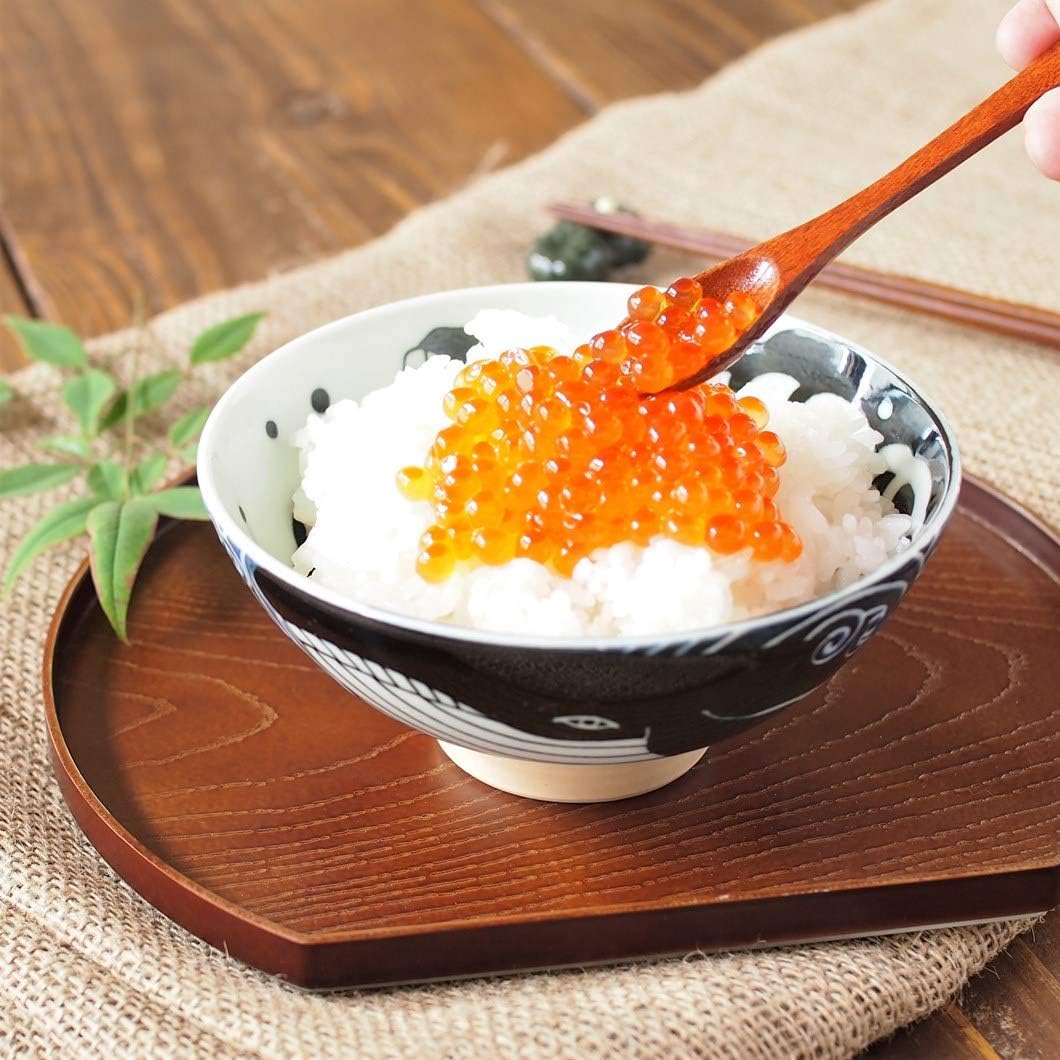 Minorutouki Rice Bowl Extra Large White Wave Whale Blue φ5.8×H2.6in 7.76oz Made in Japan