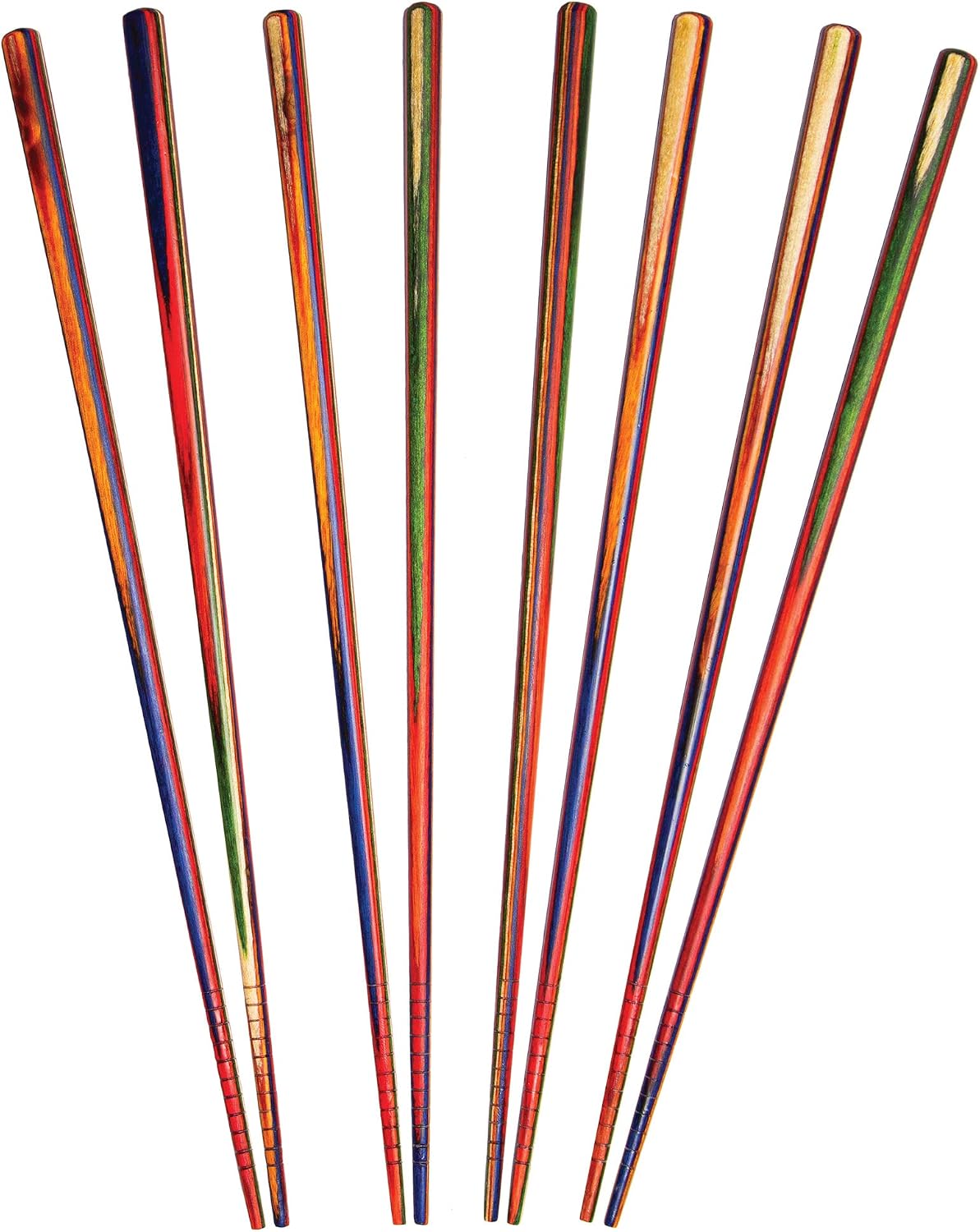 Totally Bamboo Baltique Marrakesh Collection Reusable Chopsticks, Set of 4 Pairs, Non-Slip, 9-7/8" Long