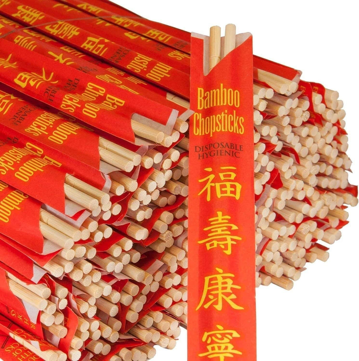 ROYALNA 1200 Pairs Palillos UV Treated Premium Disposable Bamboo Chopsticks Sleeved and Separated (Bamboo, 1200 pairs)