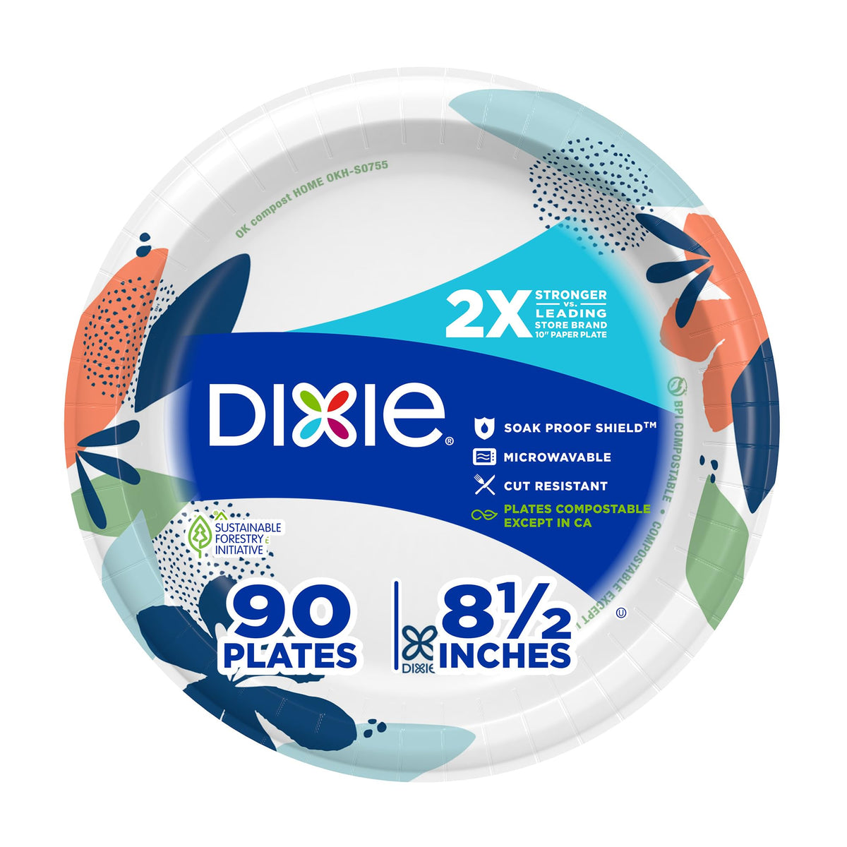 Dixie Large Paper Plates 10 Inch, 150 Ct Disposable Paper Plate Pack