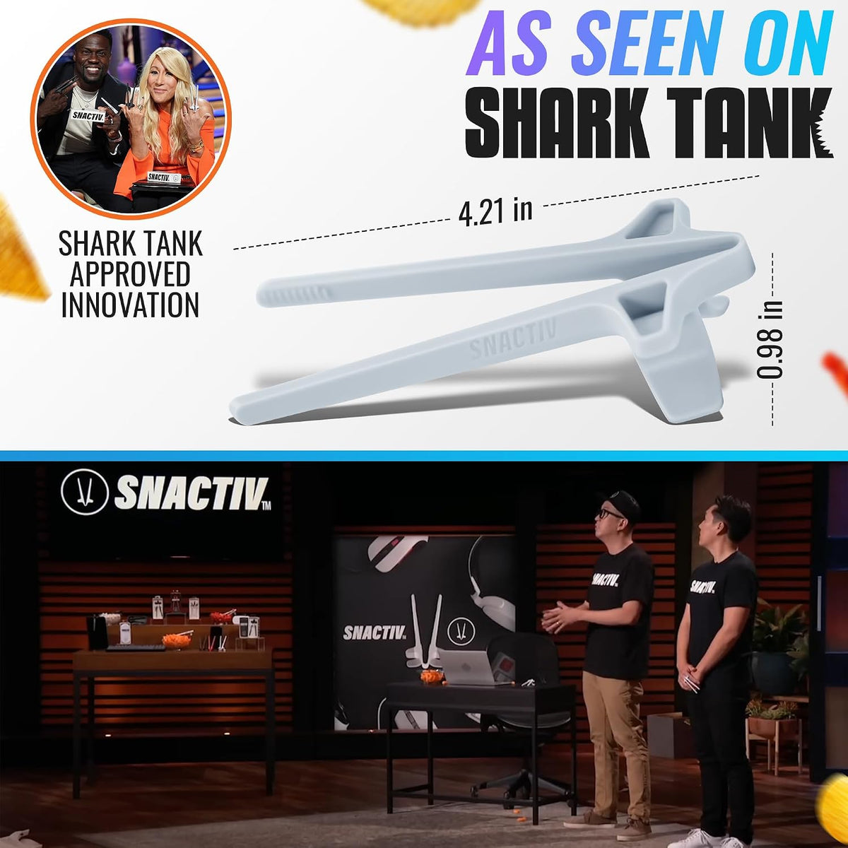 SNACTIV LITE Finger Chopsticks for Gamers 4PC Bundle - As Seen on Shark Tank! The Official Snacking Tool of the Future - Enjoy Snacks and Chips with Ease - Innovative Gaming Snacking Solution