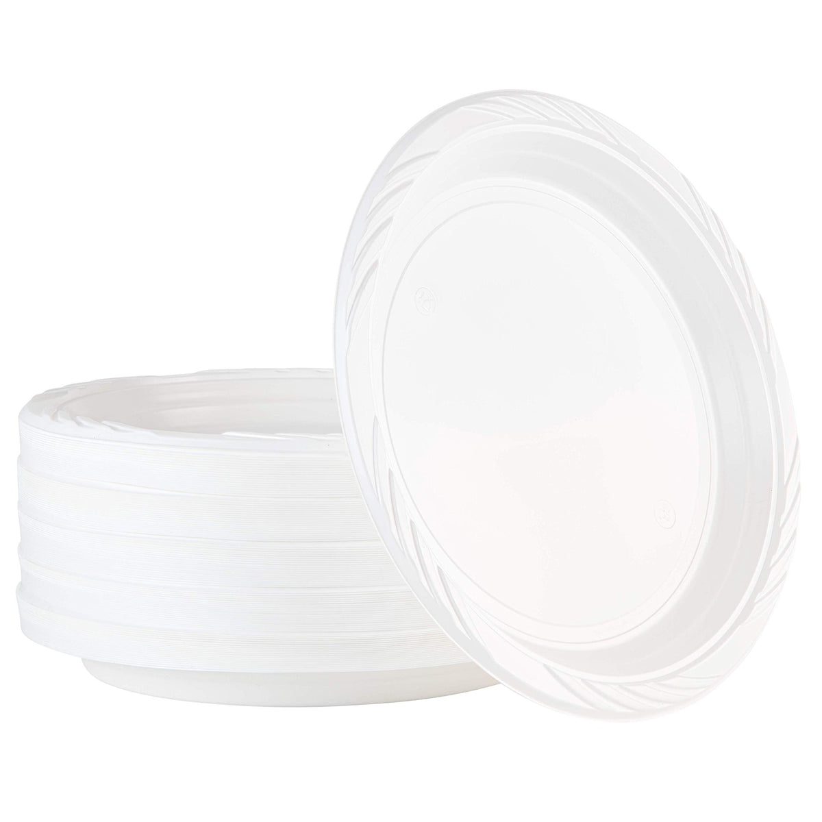 400 Count Disposable 6 Inch White Plastic Dessert Plates