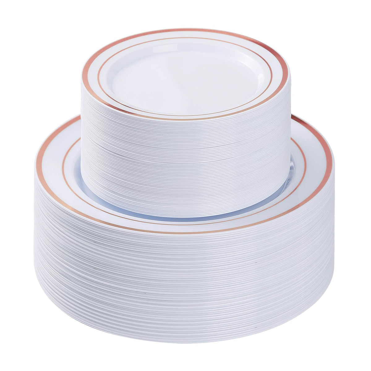 BESTVIP 200PCS Gold Plastic Plate, Disposable Party Plates