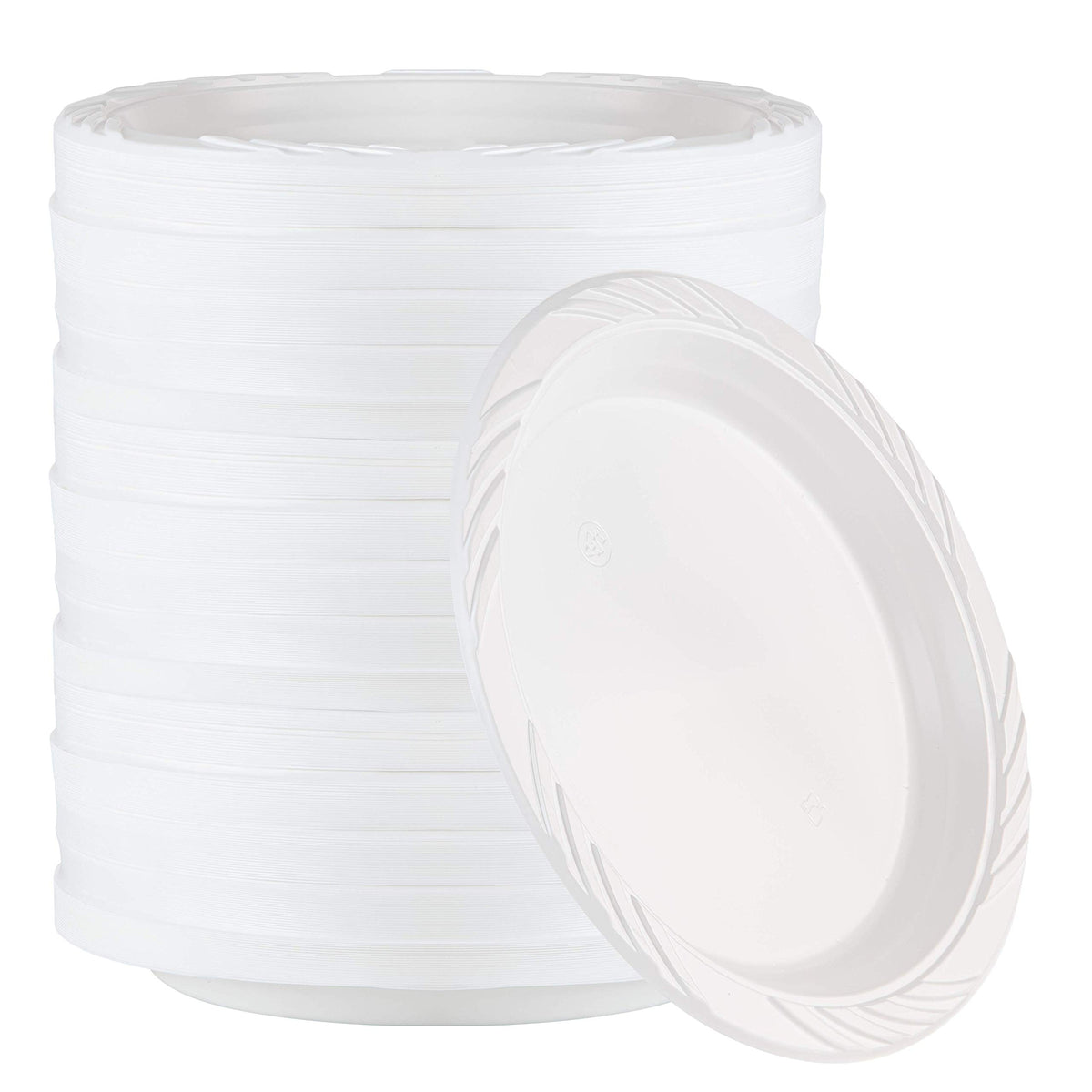 400 Count Disposable 6 Inch White Plastic Dessert Plates