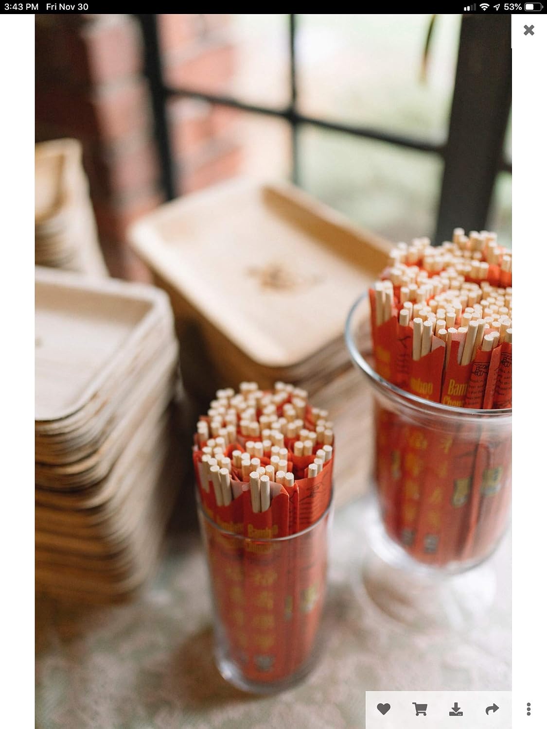 Shop&Save Bag Of 240 Pairs Premium Disposable Bamboo Chopsticks, 9" Sleeved and Separated, UV Treated, Bag of (240)