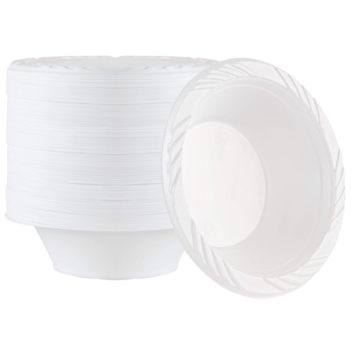 400 Count Disposable 6 Inch White Plastic Dessert Plates