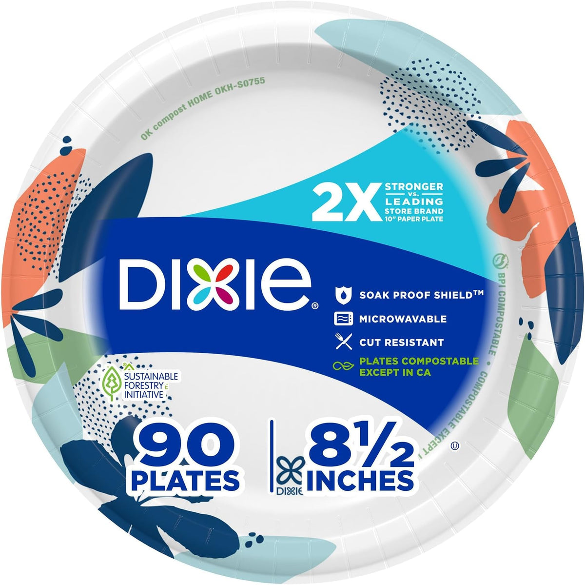 Dixie Large Paper Plates 10 Inch, 150 Ct Disposable Paper Plate Pack