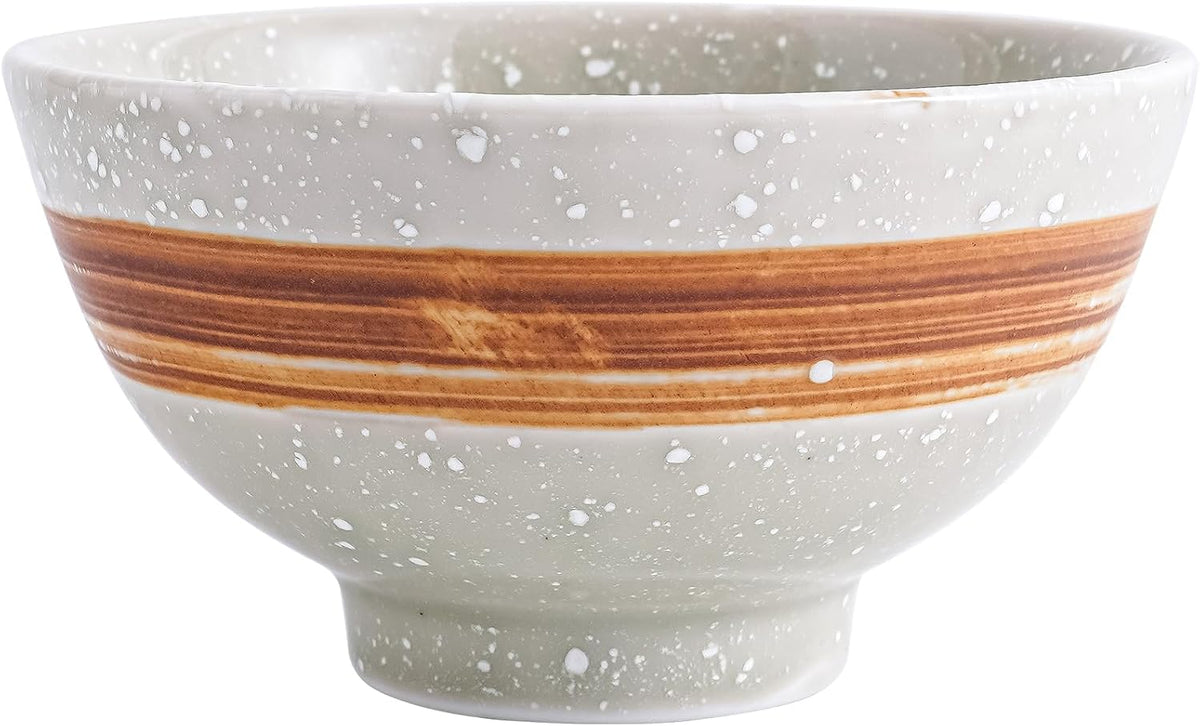 4.5 Inch Porcelain Small Bowls, 10 OZ Ceramic Dessert Bowls, for Kitchen, Side Dishes, Ice Cream Rice Soup Snack Cereal (4Pack, Bronze Swirl)