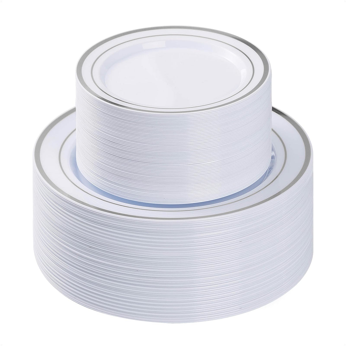 BESTVIP 200PCS Gold Plastic Plate, Disposable Party Plates