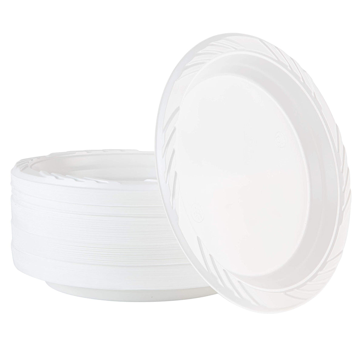 400 Count Disposable 6 Inch White Plastic Dessert Plates