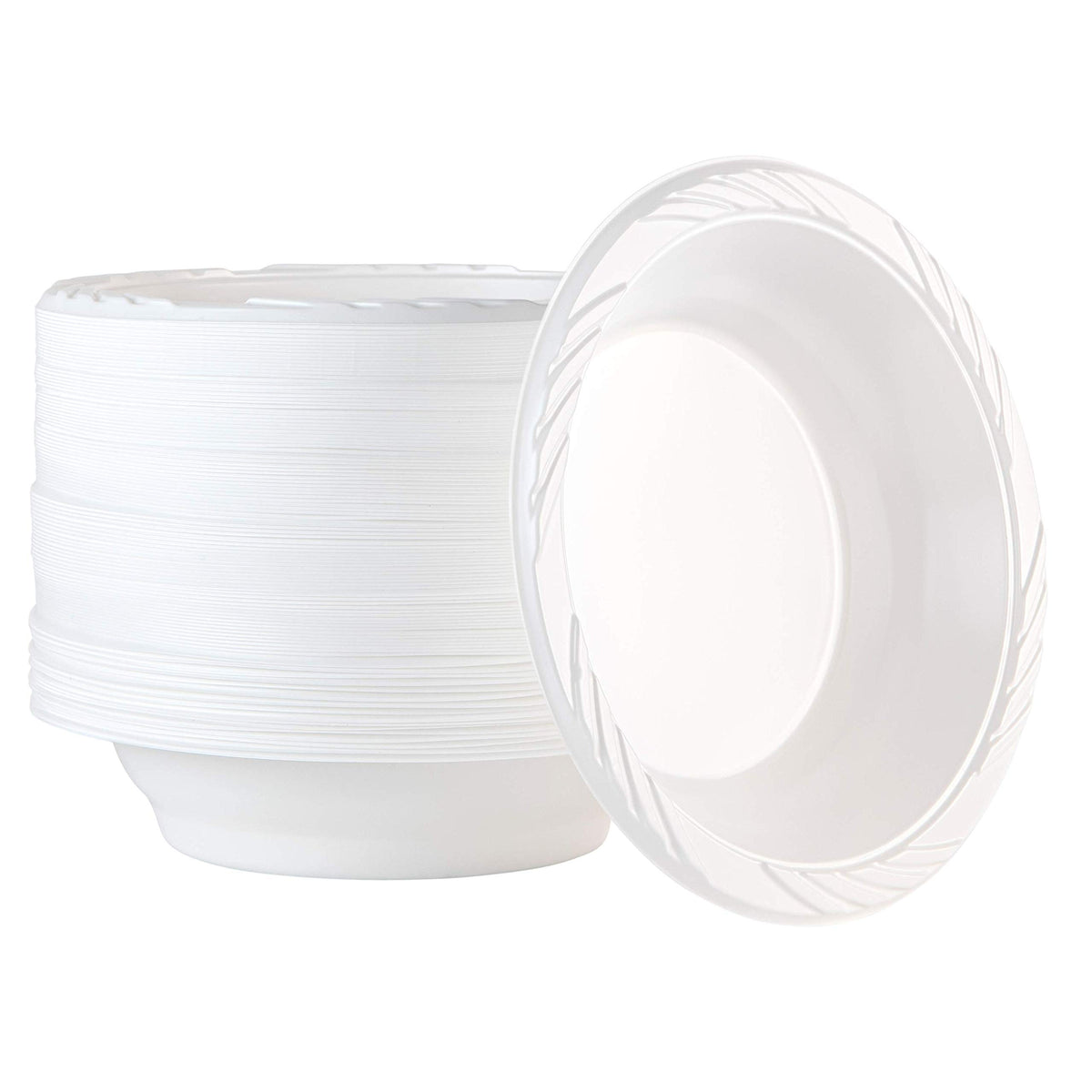 400 Count Disposable 6 Inch White Plastic Dessert Plates