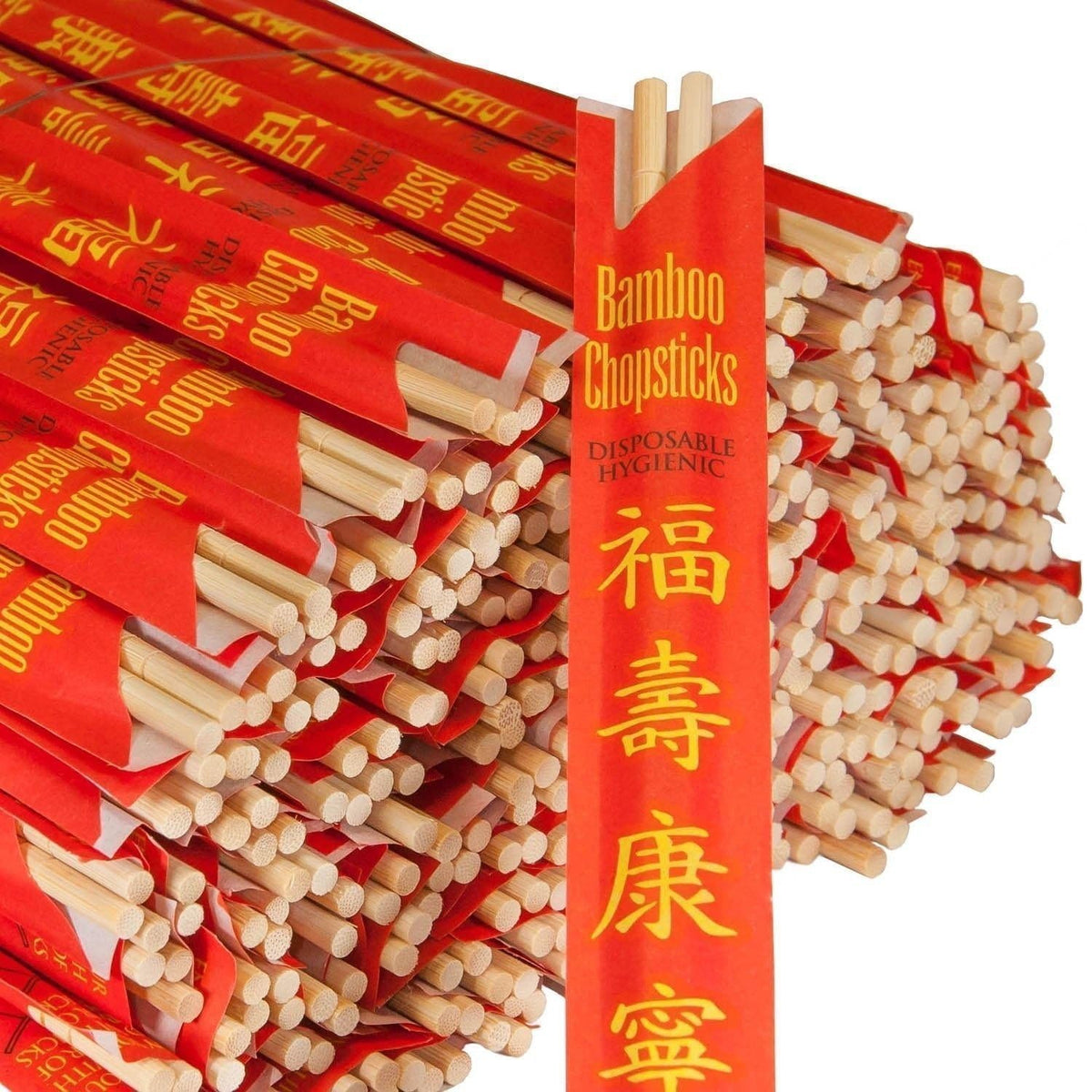 ROYALNA 1200 Pairs Palillos UV Treated Premium Disposable Bamboo Chopsticks Sleeved and Separated (Bamboo, 1200 pairs)
