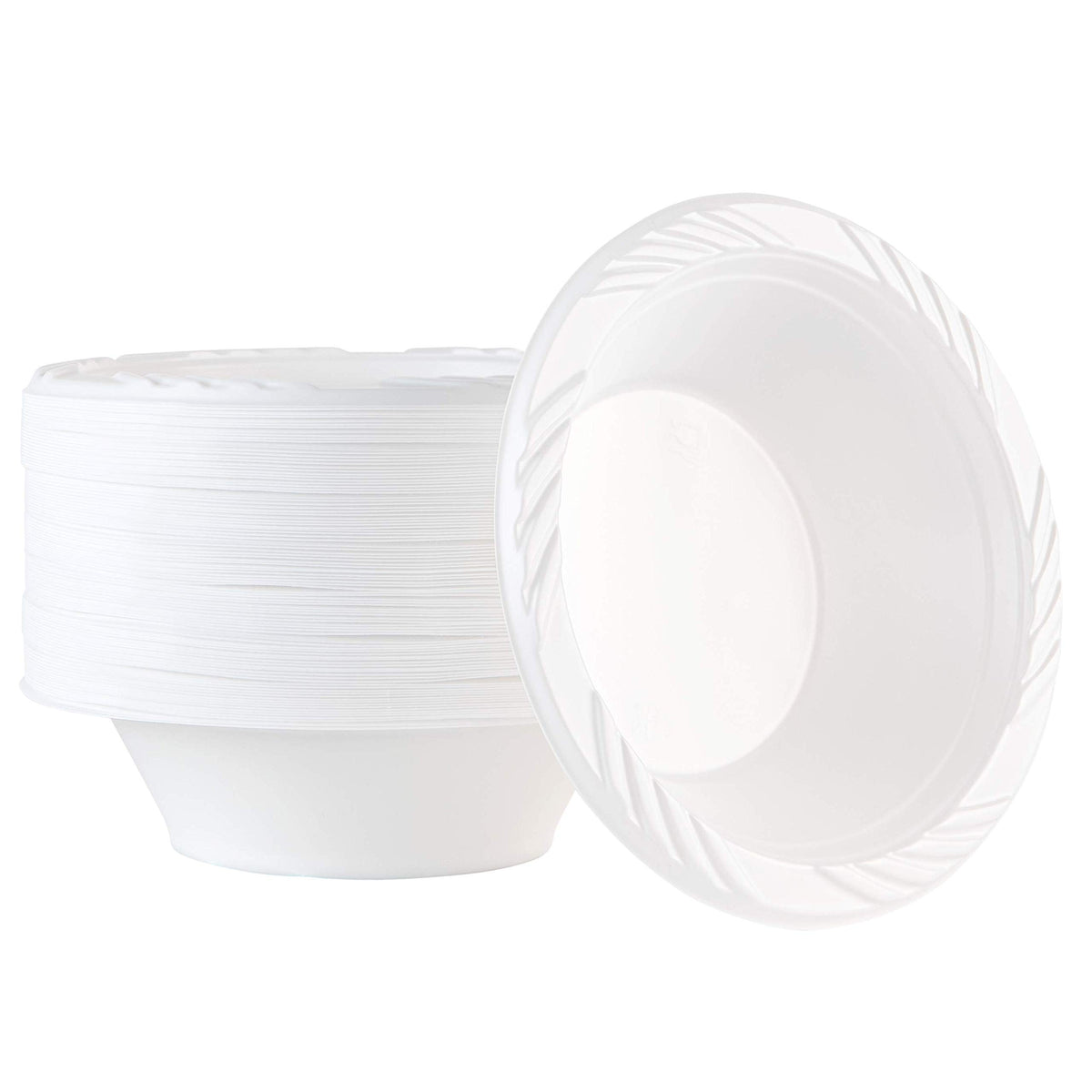 400 Count Disposable 6 Inch White Plastic Dessert Plates