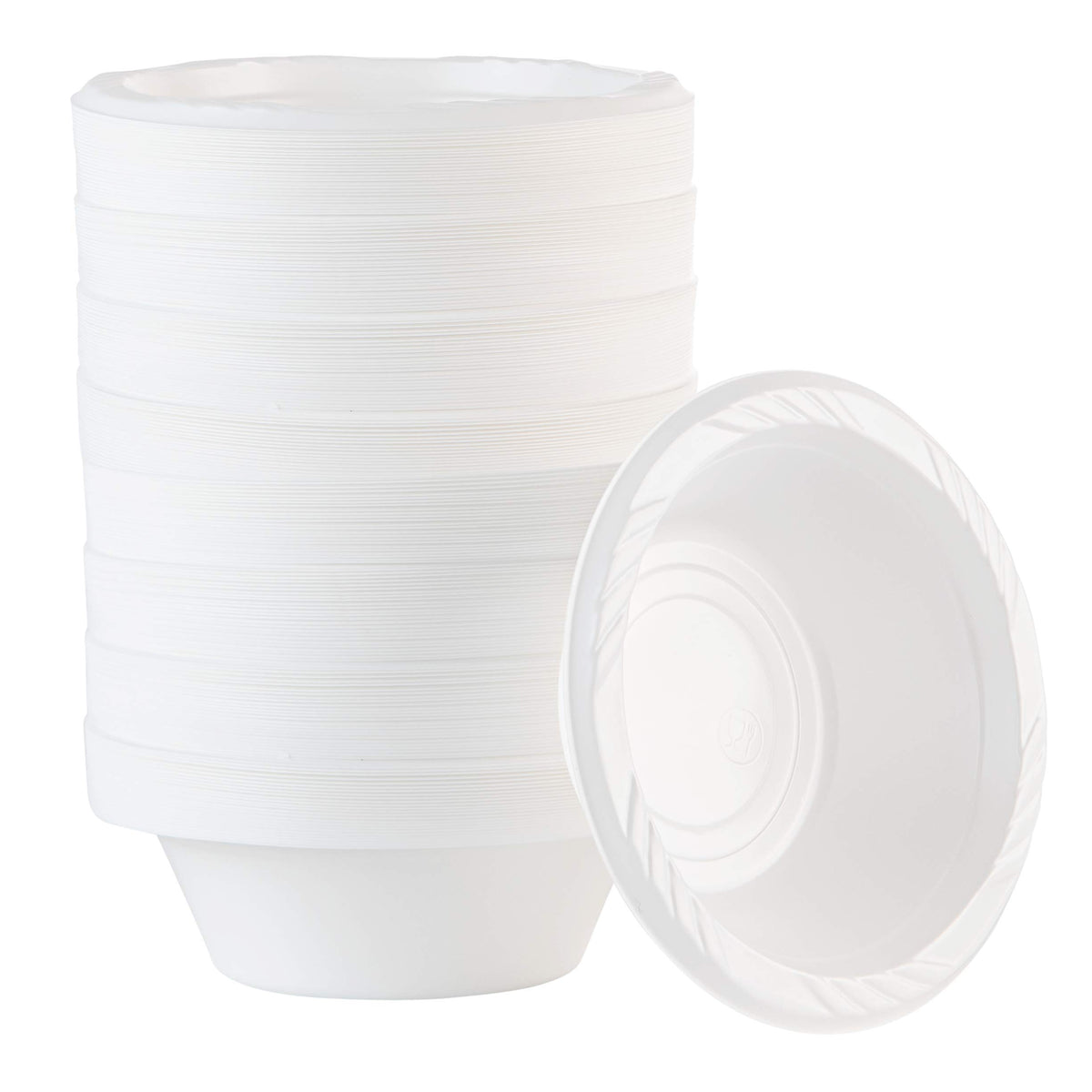 400 Count Disposable 6 Inch White Plastic Dessert Plates