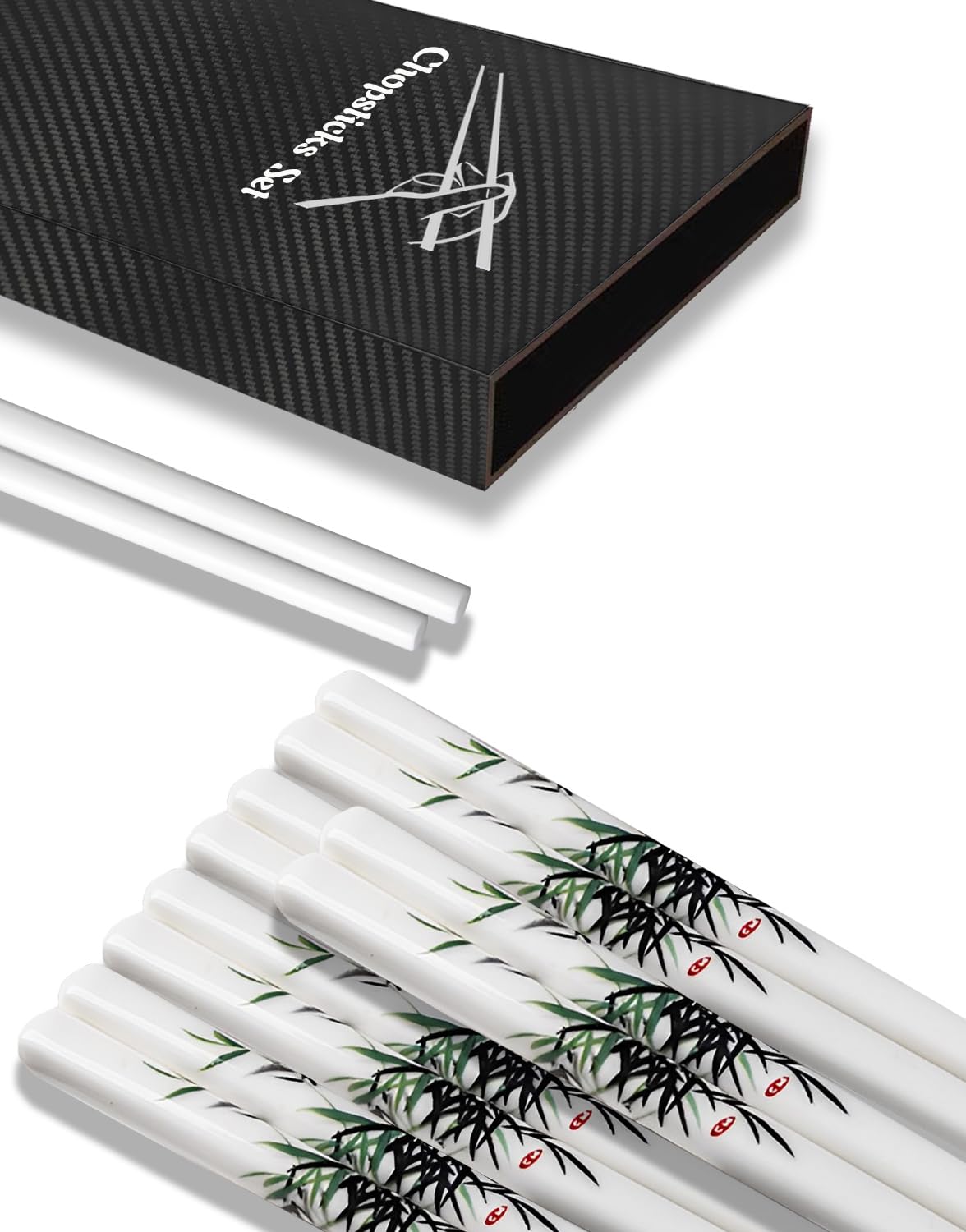 Ceramic Chopsticks 5 Pairs,Pink Peonie,Reusable Porcelain Chop Sticks