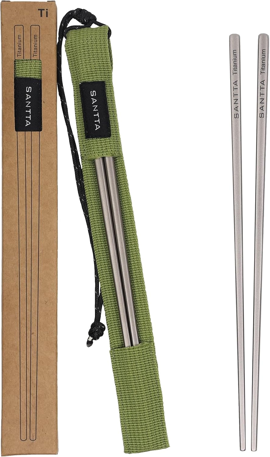 SANTTA Titanium Chopsticks with Portable Carrying Case