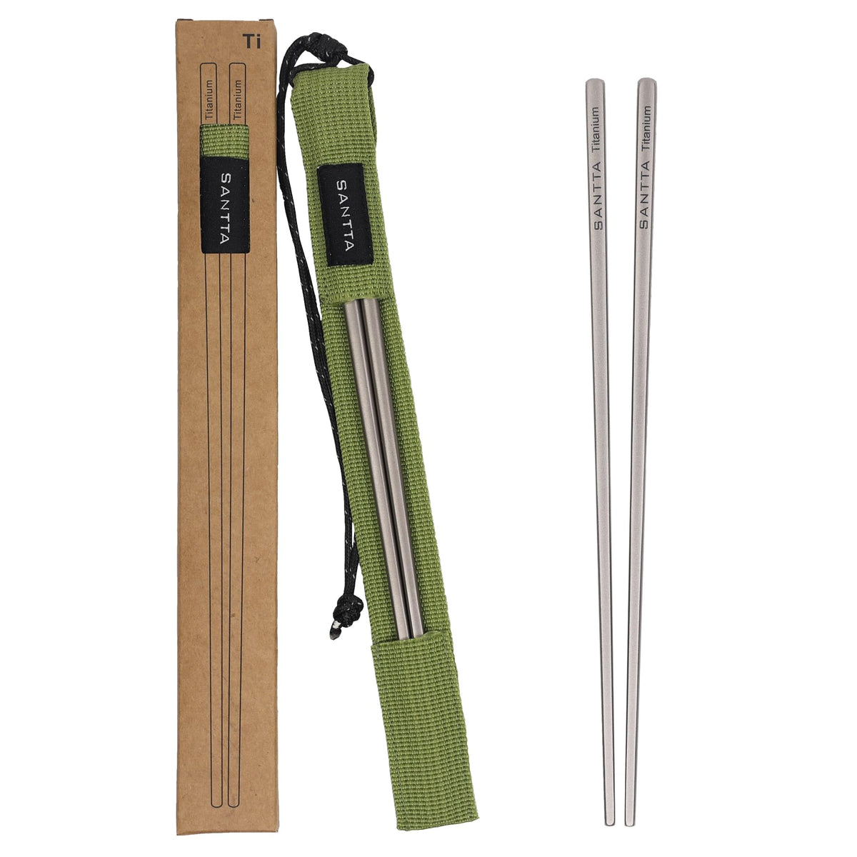SANTTA Titanium Chopsticks with Portable Carrying Case
