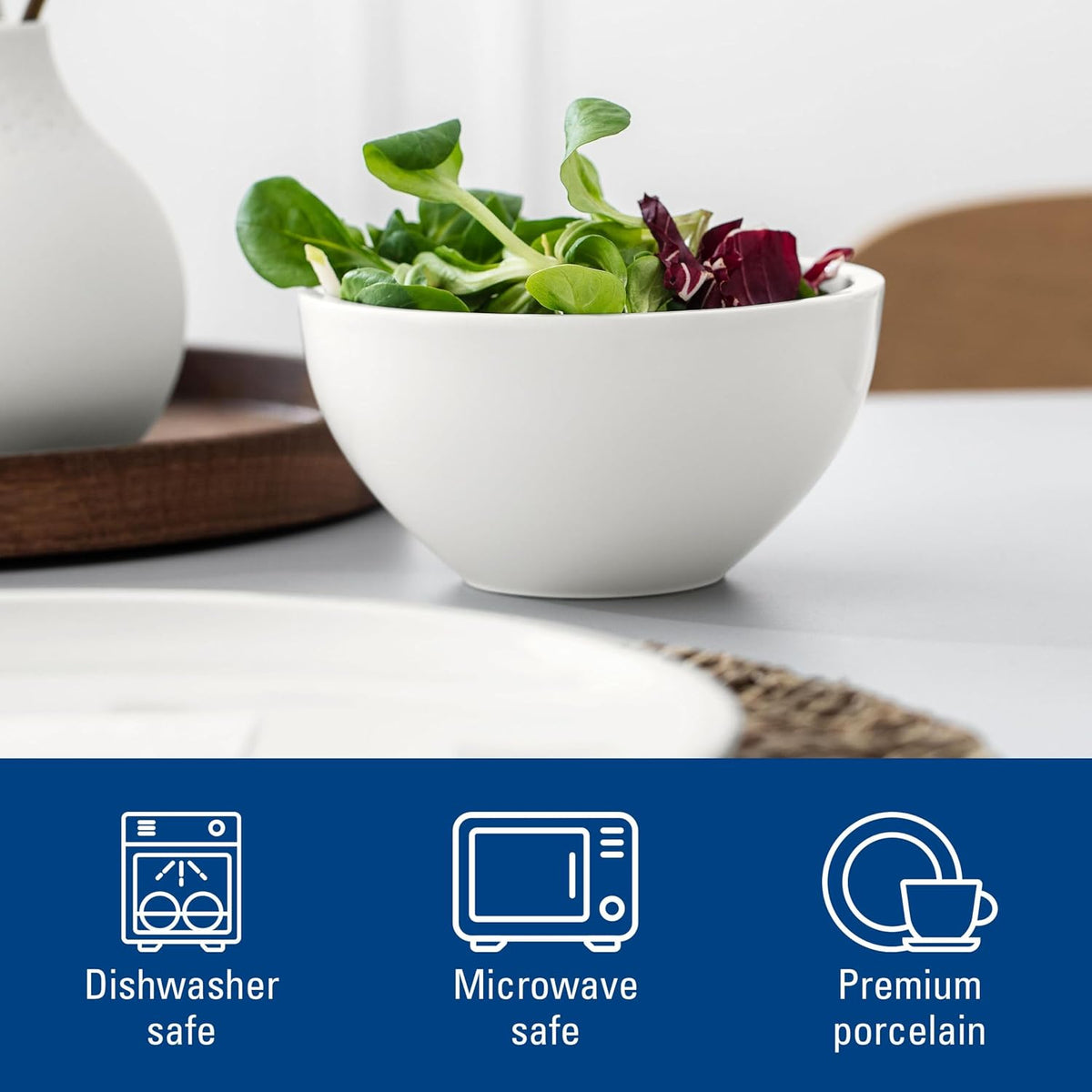 Villeroy & Boch Artesano Original Collection Rice Bowl, Premium Porcelain, Made in Germany, 14.5 oz Capacity, Rich, Creamy White