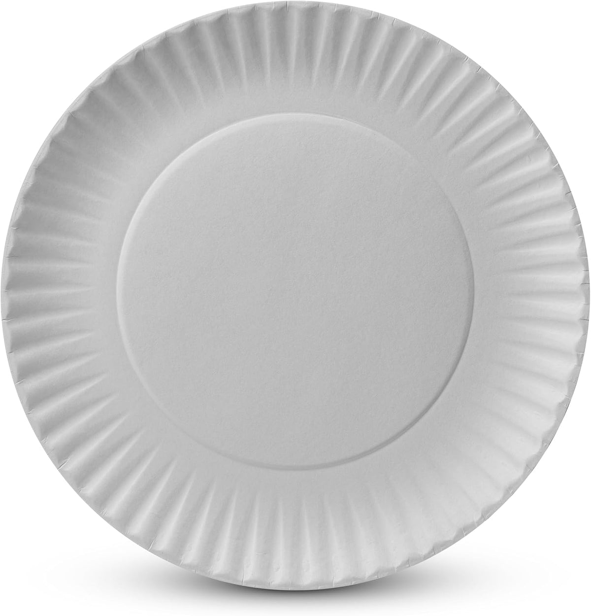 500 Uncoated Paper Plates 9 Inch, Everyday Disposable White Dinner Plates
