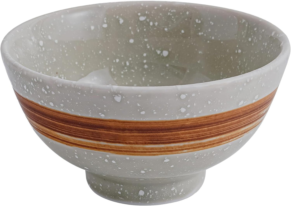 4.5 Inch Porcelain Small Bowls, 10 OZ Ceramic Dessert Bowls, for Kitchen, Side Dishes, Ice Cream Rice Soup Snack Cereal (4Pack, Bronze Swirl)
