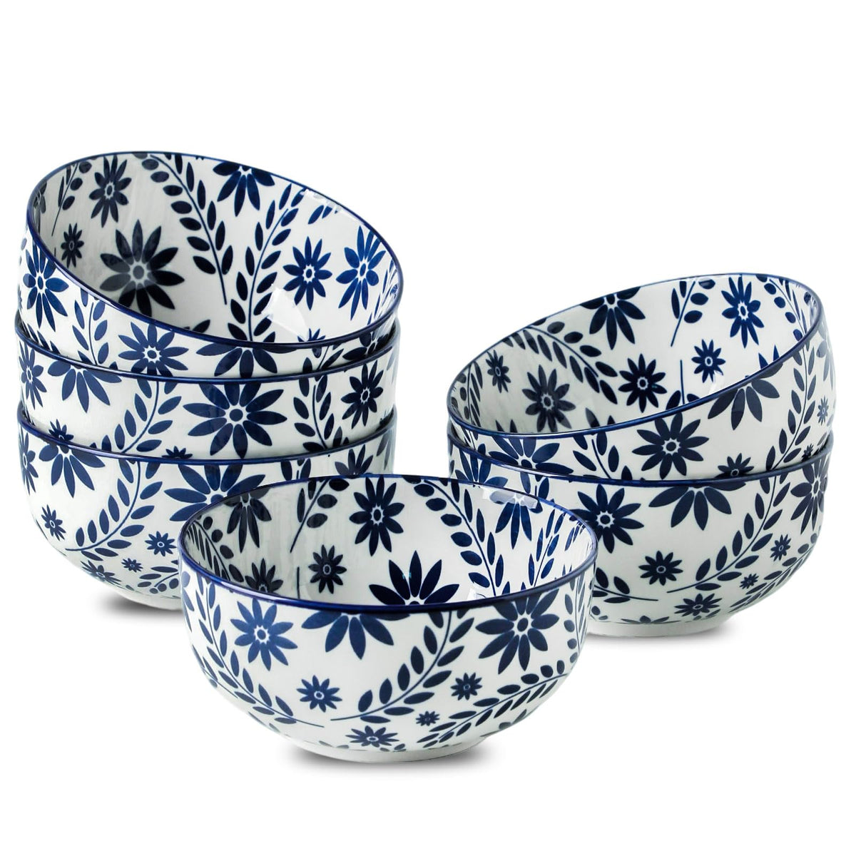 Soup Bowls, 28 Ounce Ceramic Cereal Bowls Set of 6