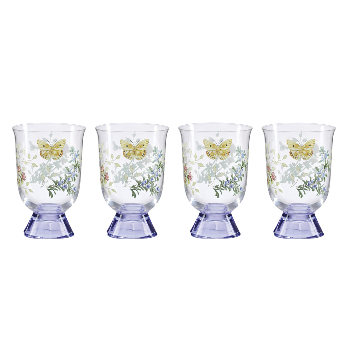 Lenox Butterfly Meadow Herbs Porcelain Rice Bowls, 18oz, Set of 4