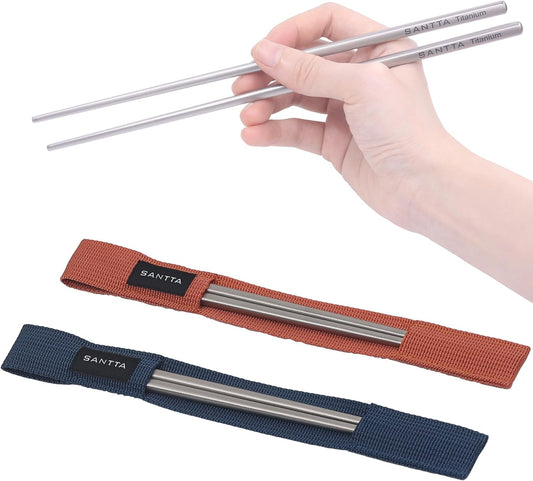 SANTTA Titanium Chopsticks with Portable Carrying Case