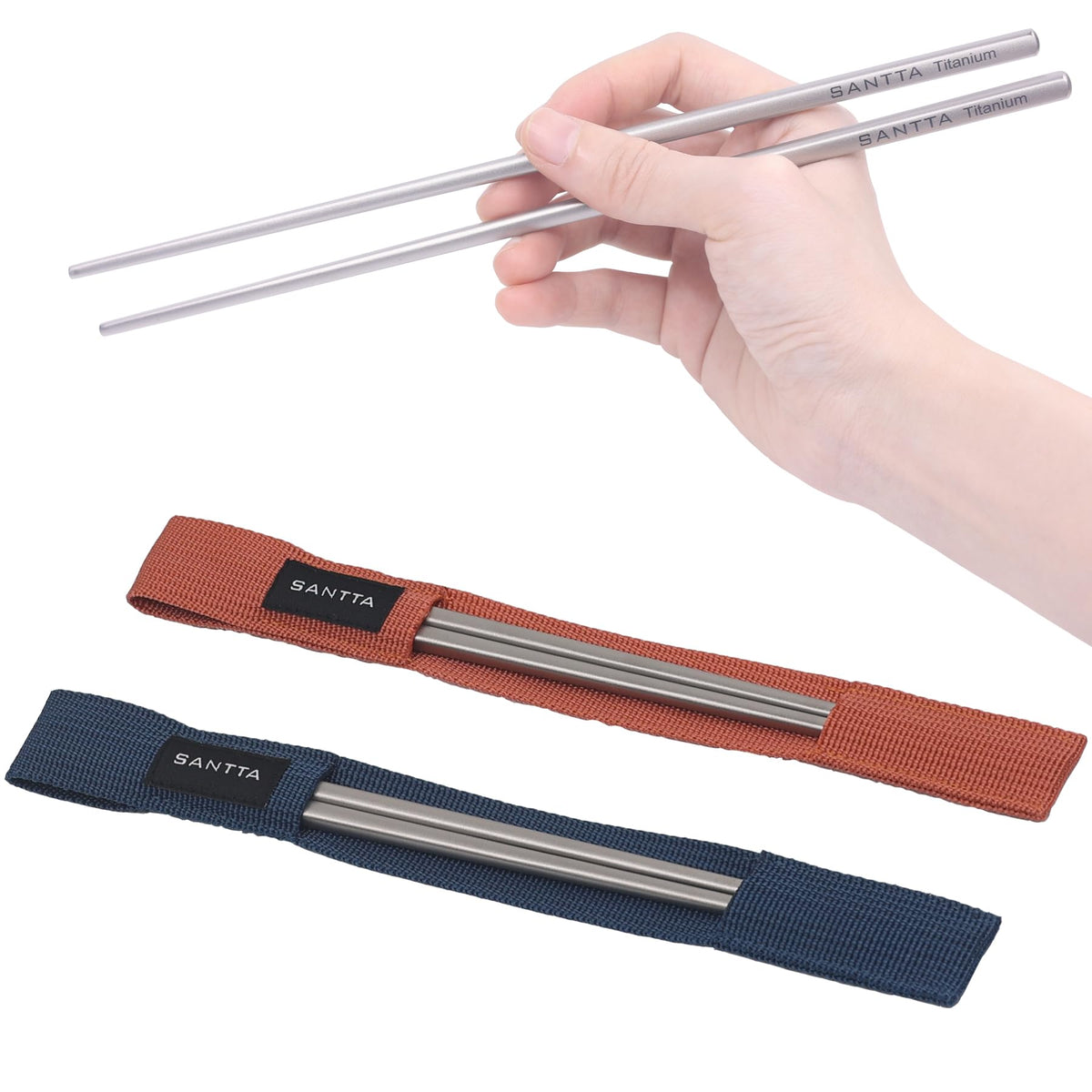 SANTTA Titanium Chopsticks with Portable Carrying Case