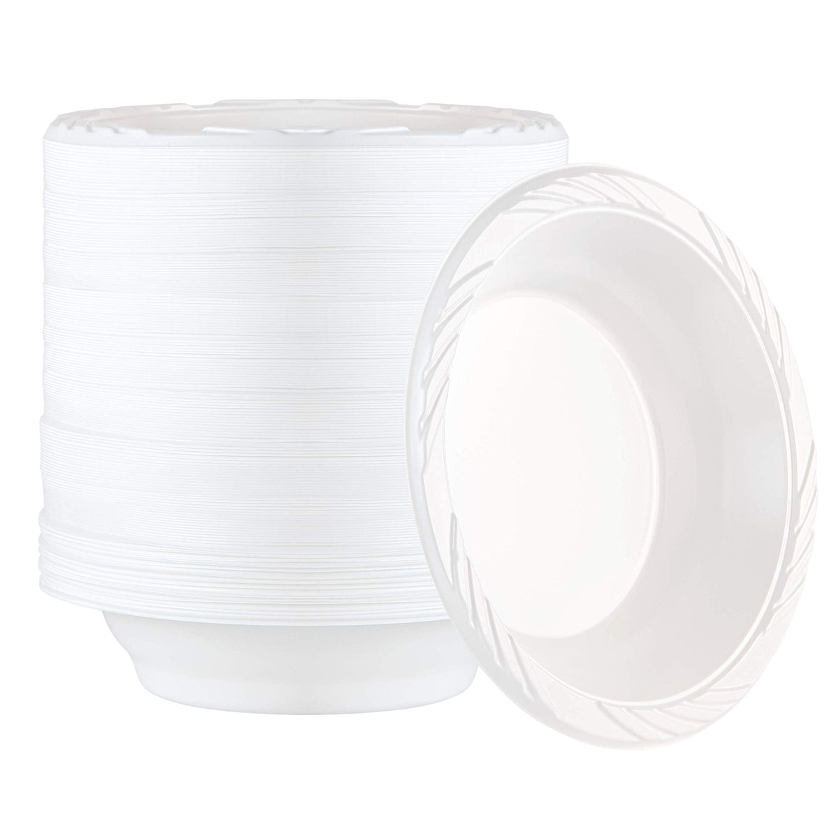 400 Count Disposable 6 Inch White Plastic Dessert Plates