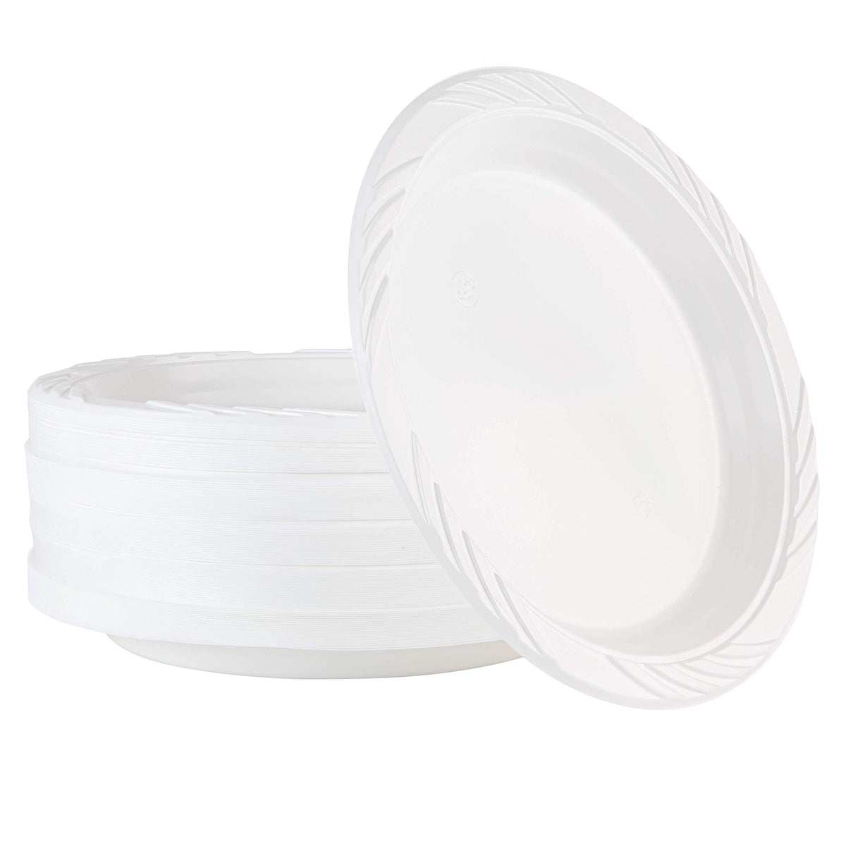 400 Count Disposable 6 Inch White Plastic Dessert Plates