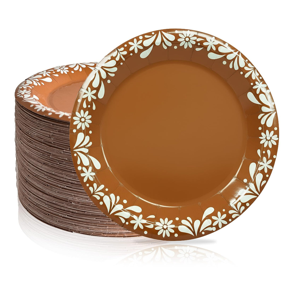 100 Pcs Mexican Party Plates Set, Disposable Cielito Lindo Party Decoration