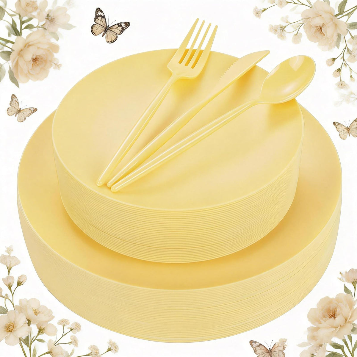 ejonirinjonir 150pcs Frosted Black Plastic Plates Plastic Plate for Wedding