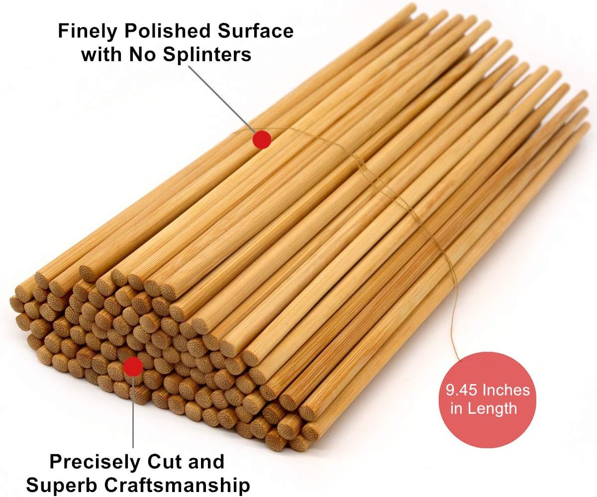 Bamber 50 Pairs Reusable Bamboo Chopsticks Chopstick Set