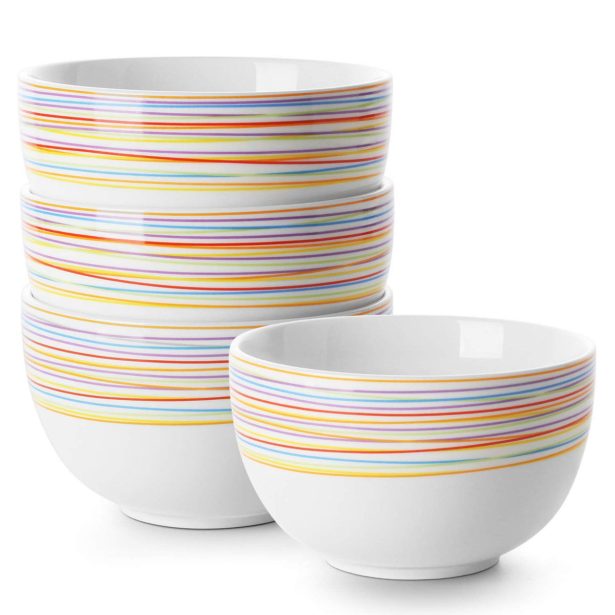 DOWAN Deep Bowls, 30oz Large Soup Bowls, Ceramic Cereal Bowls Set of 4