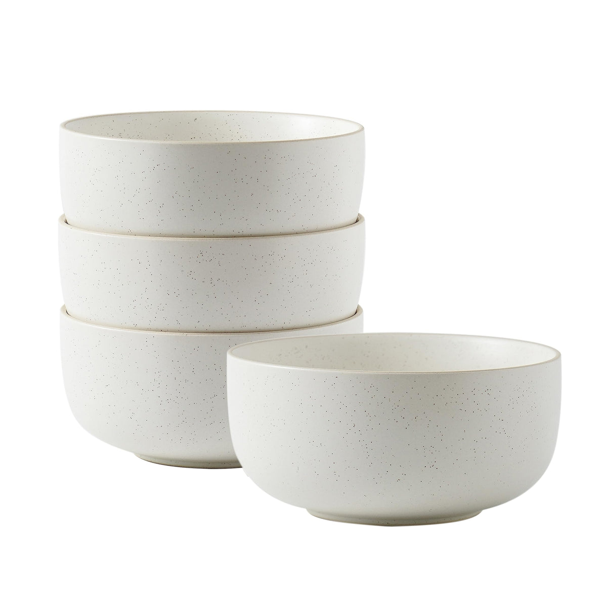 S&Q'S CERAMICS Ceramic Small Bowls for Kitchen, Set of 6, 9 ounces Small Ceramic Bowls for Condiments, Dipping, Side Dishes (Glazed Matte Off-White)…
