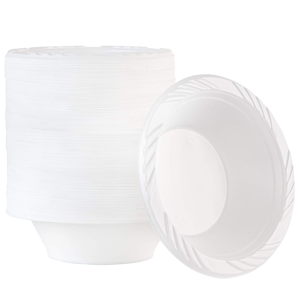 400 Count Disposable 6 Inch White Plastic Dessert Plates
