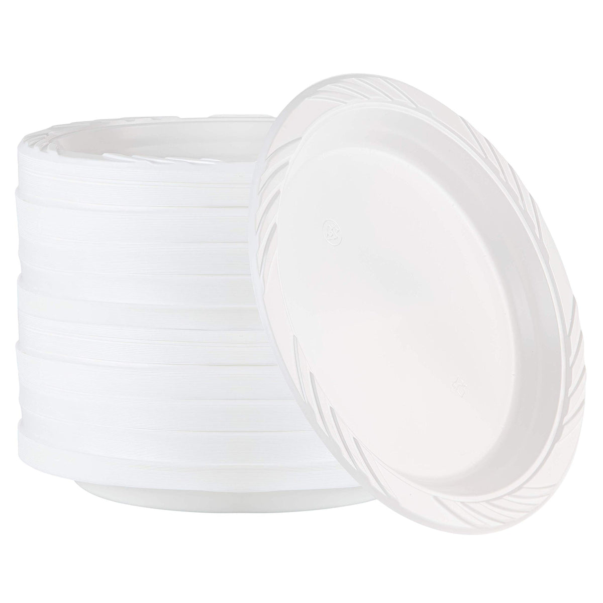 400 Count Disposable 6 Inch White Plastic Dessert Plates