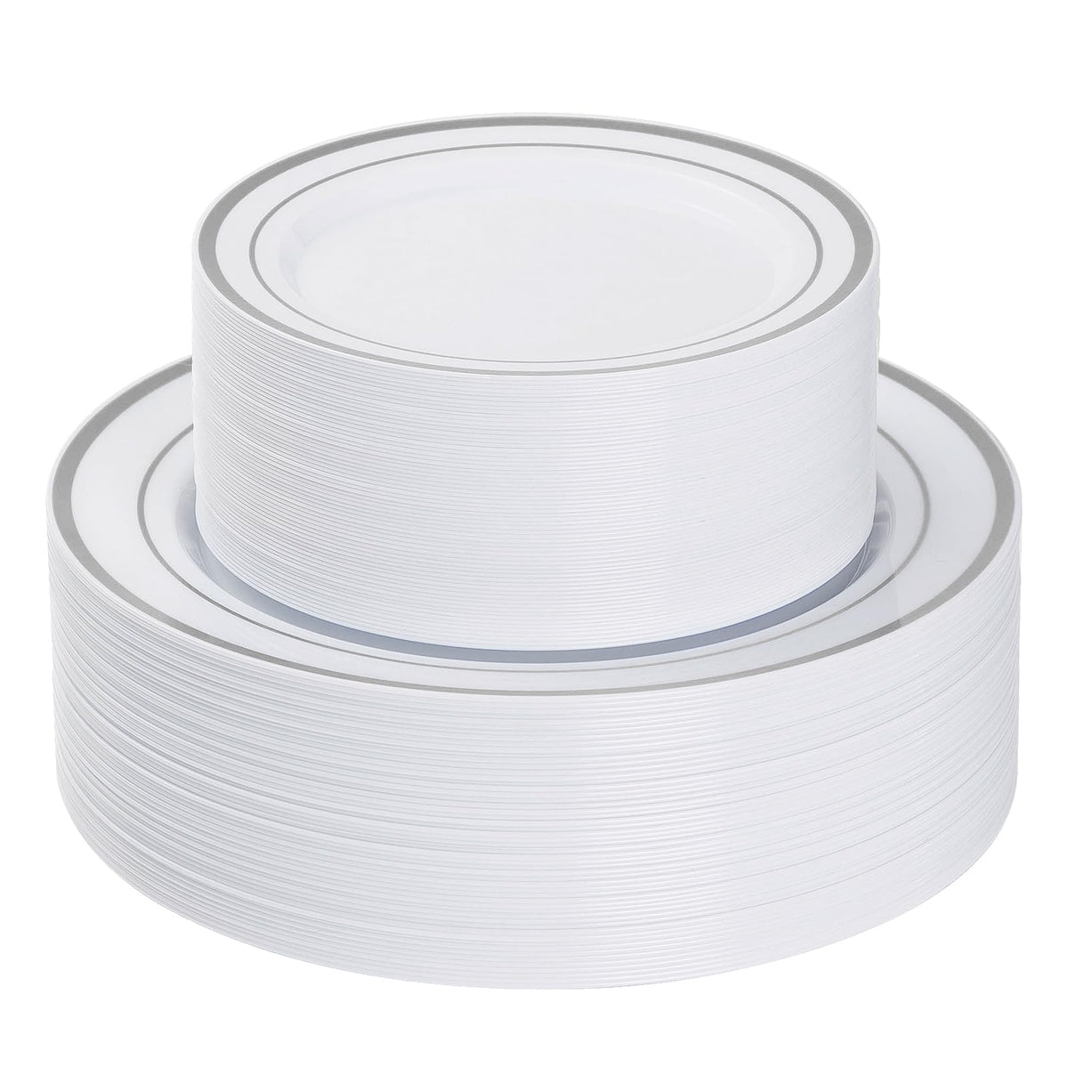 Goodluck 200PCS Gold Plastic Plates, Heavy Duty Disposable Gold Plates