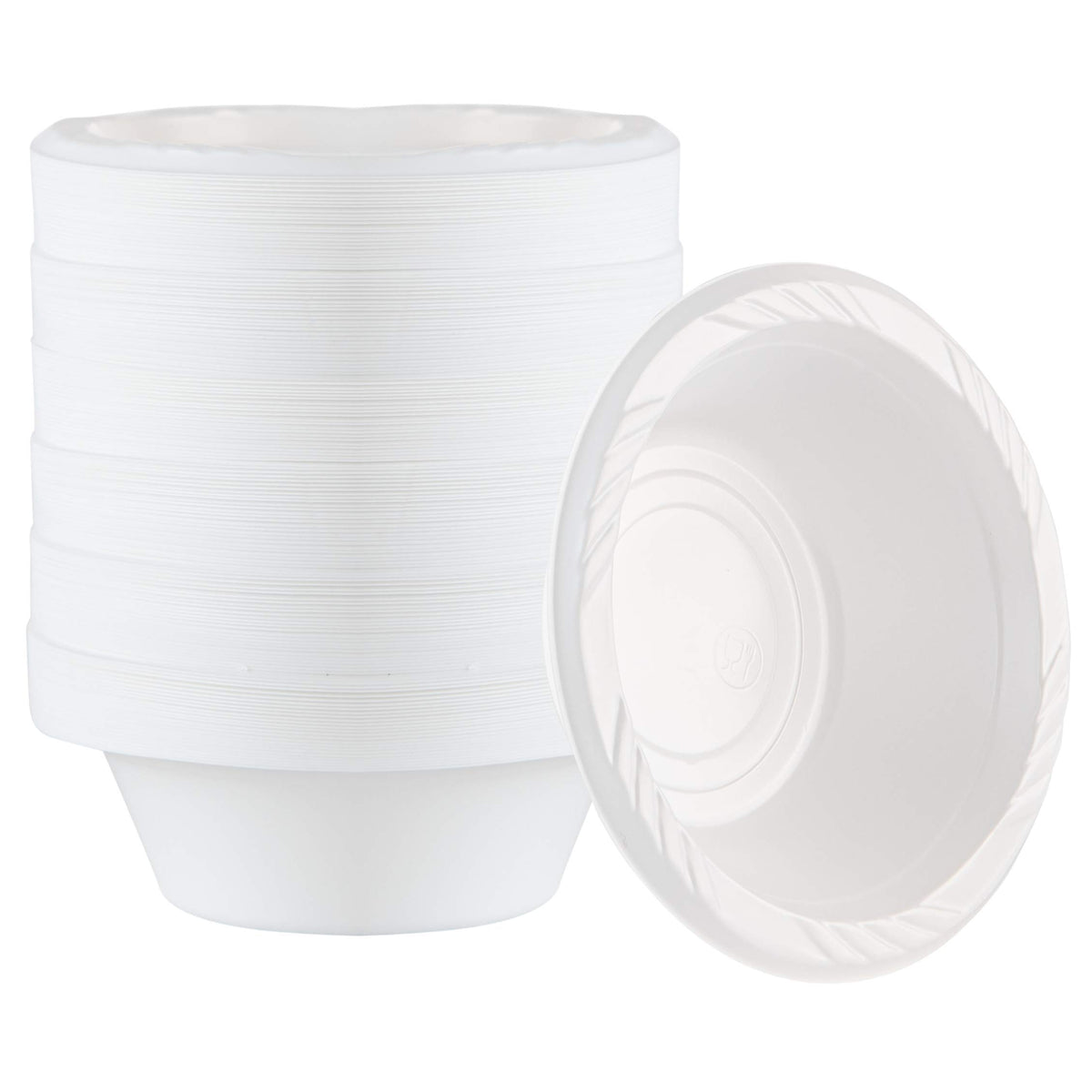 400 Count Disposable 6 Inch White Plastic Dessert Plates