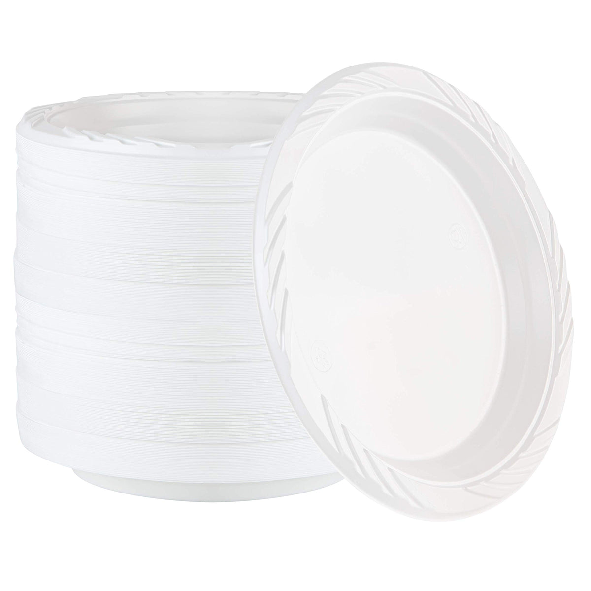400 Count Disposable 6 Inch White Plastic Dessert Plates