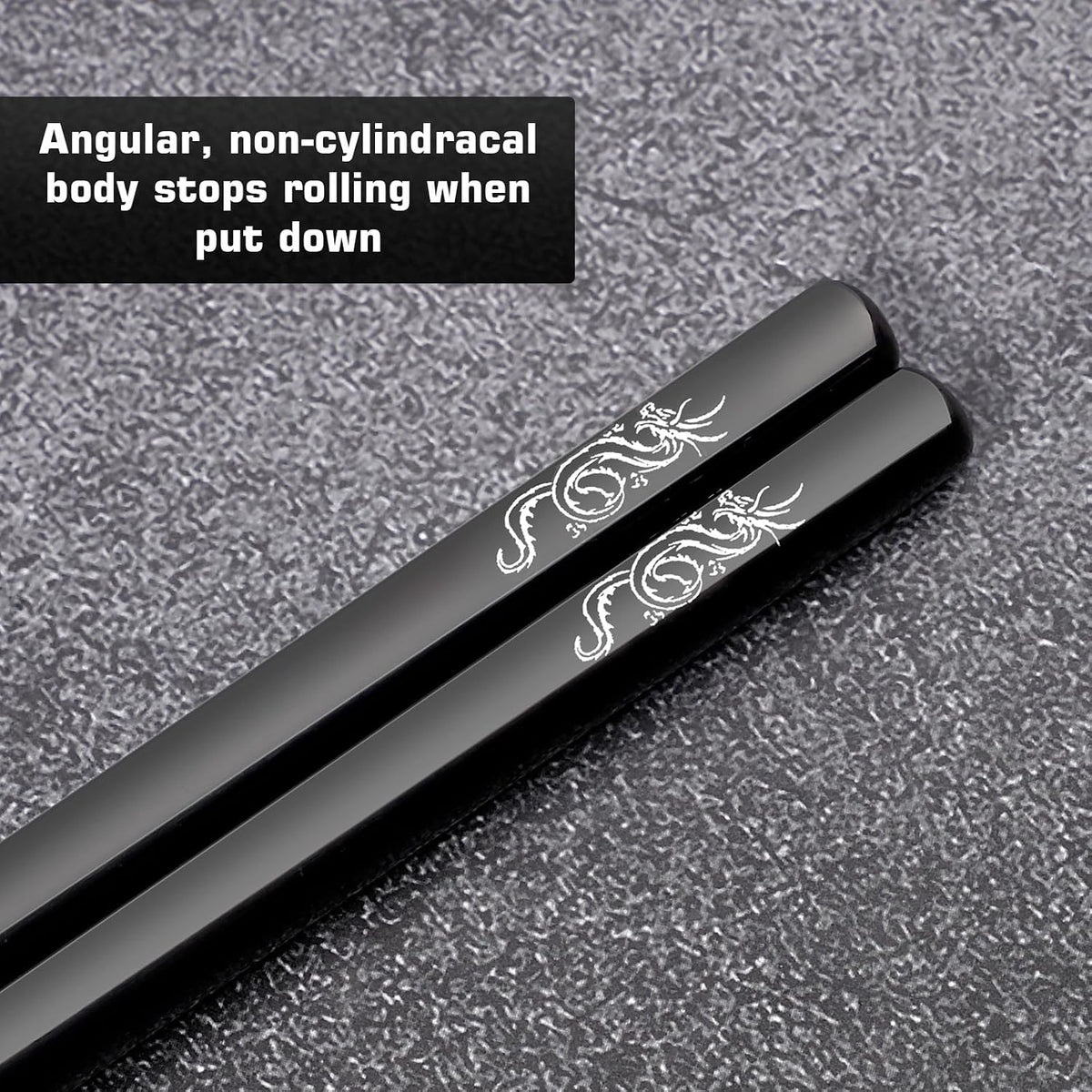 Youda 99.8% Pure TITANIUM Chopsticks 1 Pairs with Black Carrying Case Ultralight and Reusable Chopsticks for Camping, Home, Travel
