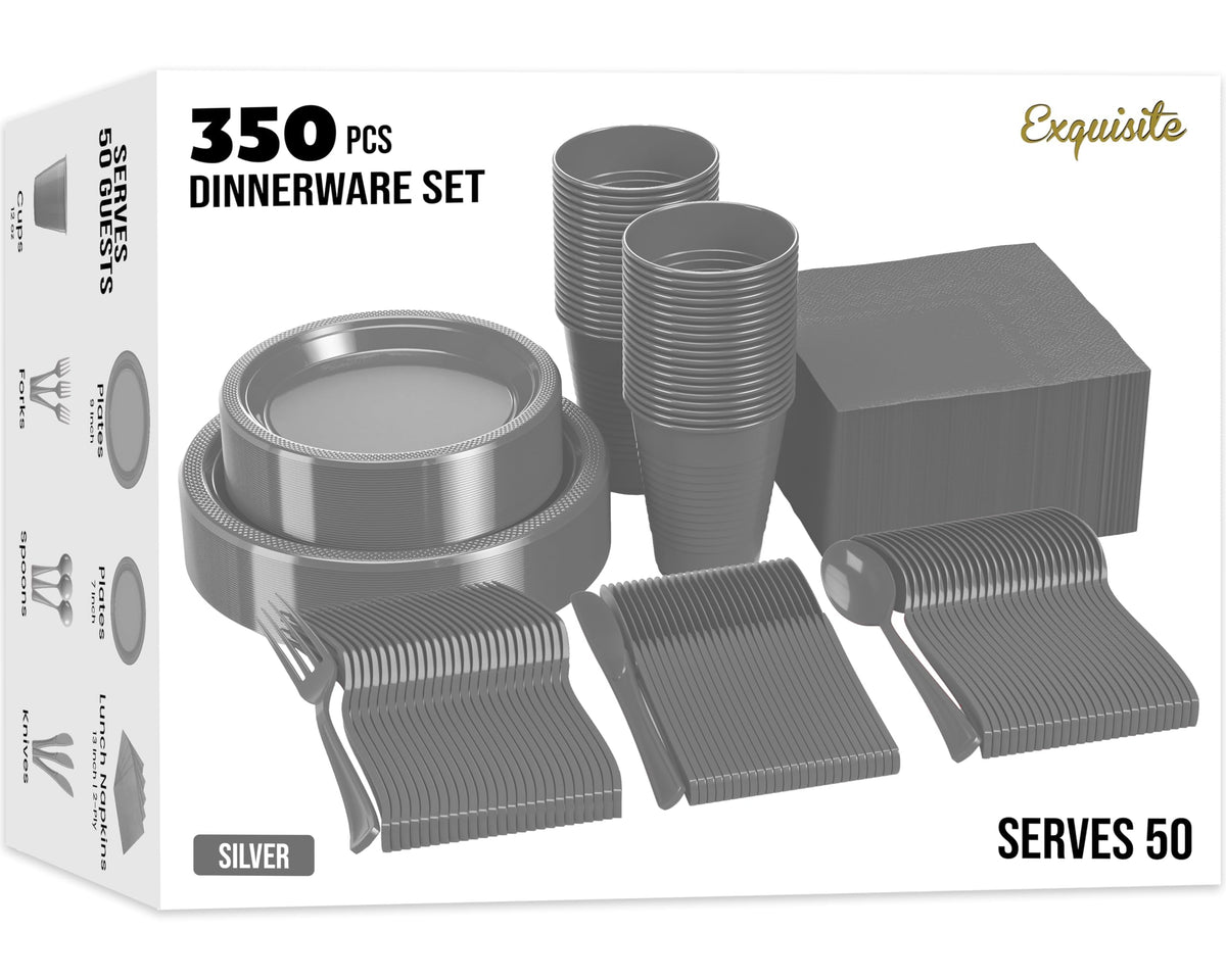 Exquisite 350 Pcs Pink Plates and Napkins Party Supplies Plate Sets