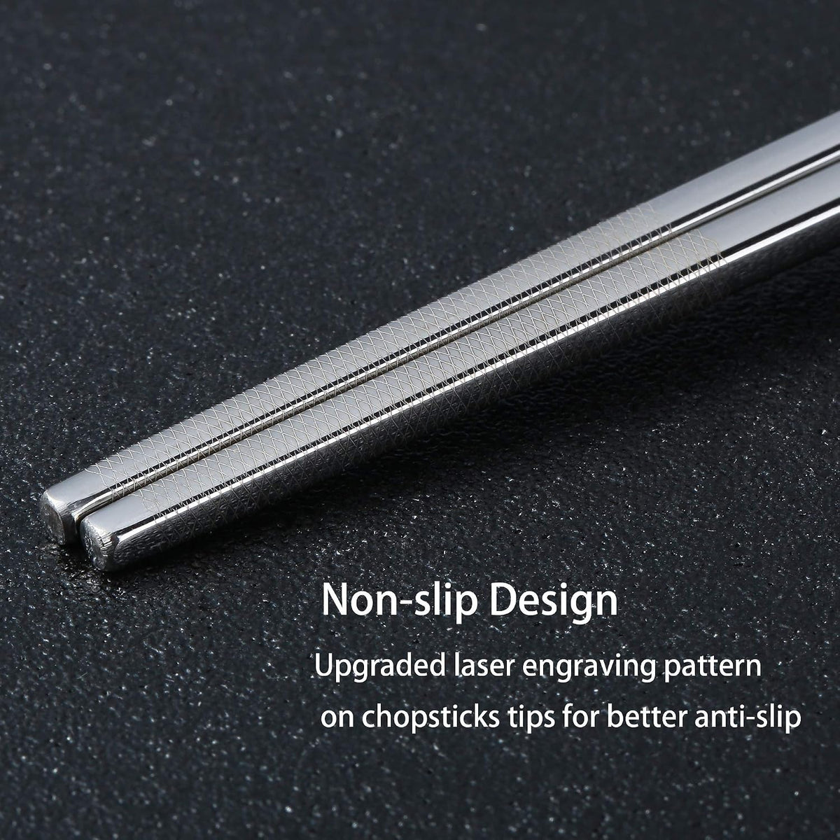 Metal Chopsticks Reusable Dazzling Rainbow Stainless Steel Chopsticks Titanium Plated Dishwasher Safe Fancy Laser Engraved Korean Japanese Chop Sticks Multicolor 2 Pairs Gift Set