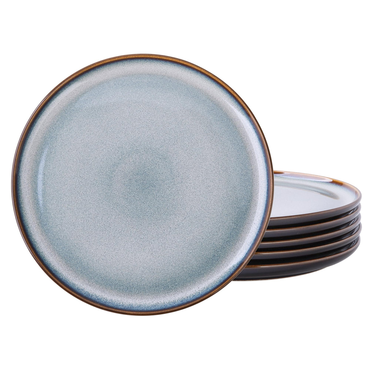 LERATIO Ceramic Dinner Plates Set of 6,10.5 Inch Reactive Glaze Plate Sets