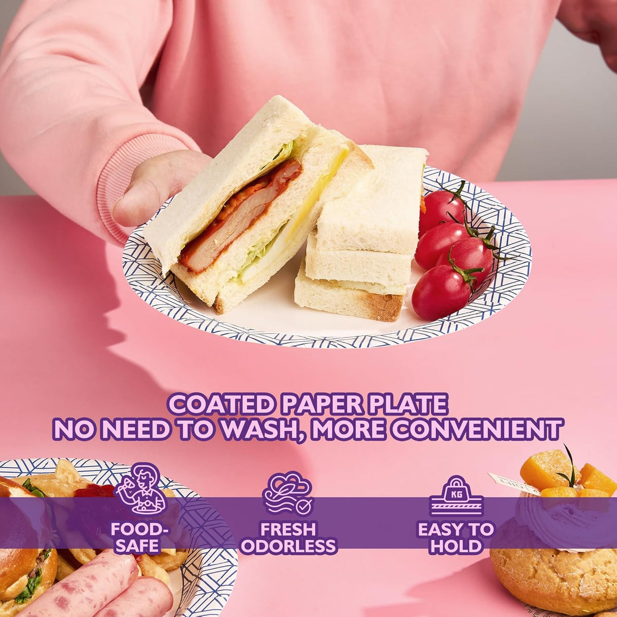 Disposable Paper Plates 8.5 Inch 300 Count