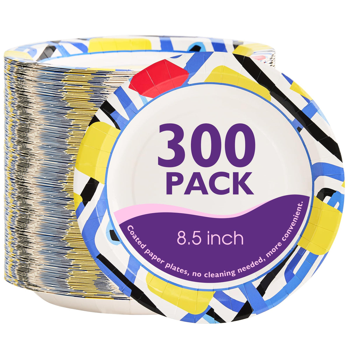 Disposable Paper Plates 8.5 Inch 300 Count