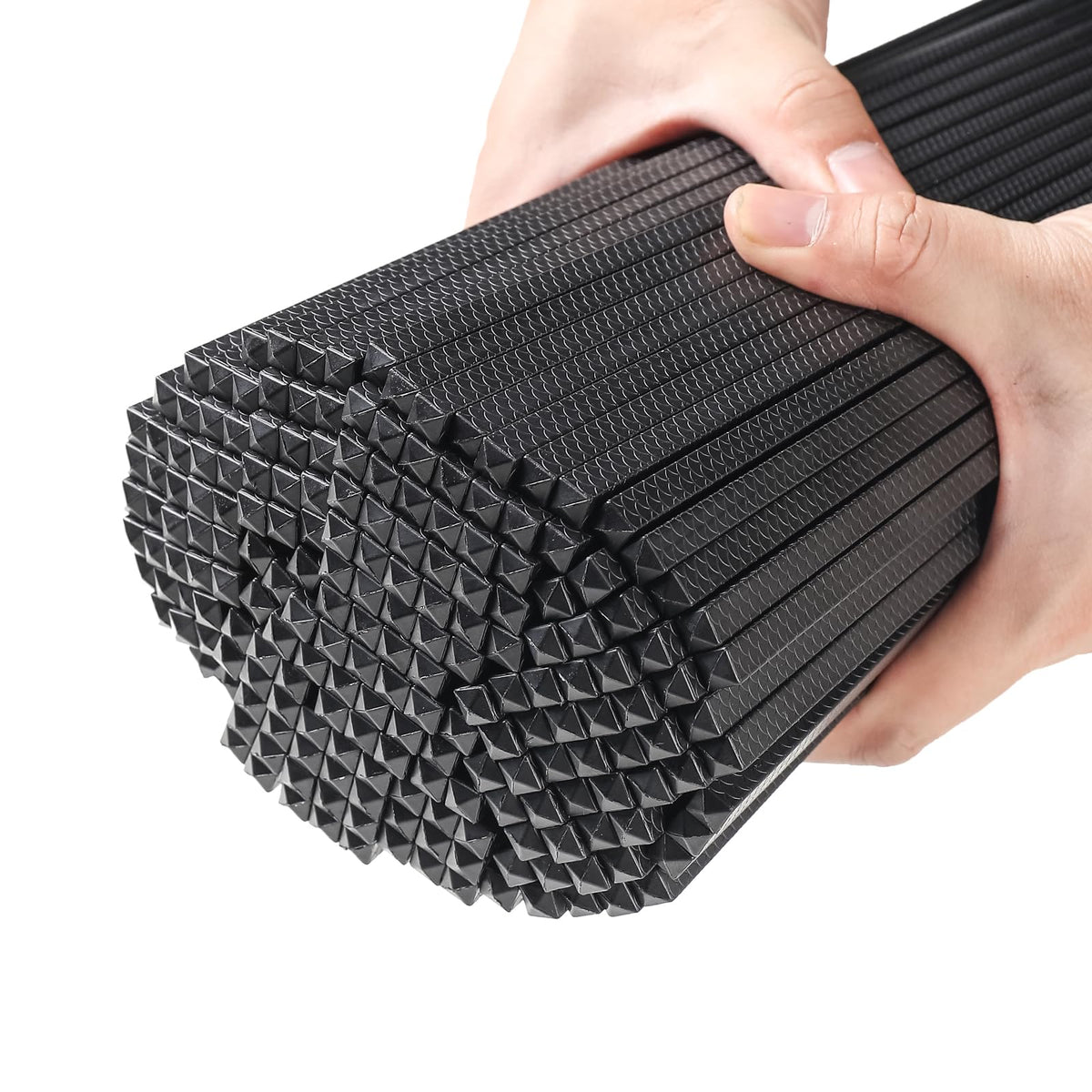 200 Pairs Hexagonal Fiberglass Sushi 24cm/9.4 Inch Dishwasher Safe Non-Slip Chopsticks,Japanese Style Black for Restaurant & Party.