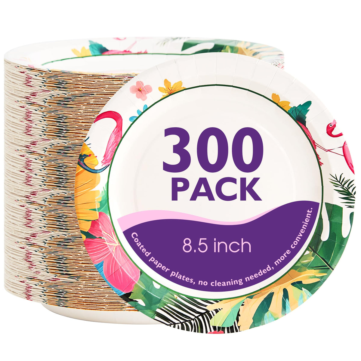 Disposable Paper Plates 8.5 Inch 300 Count